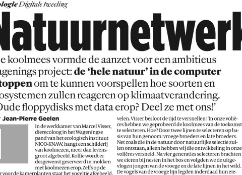 article in Dutch newspaper 'Volkskrant'