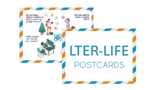 LTER-LIFE postcards to inspire users to help create the LTER-LIFE infrastructure.