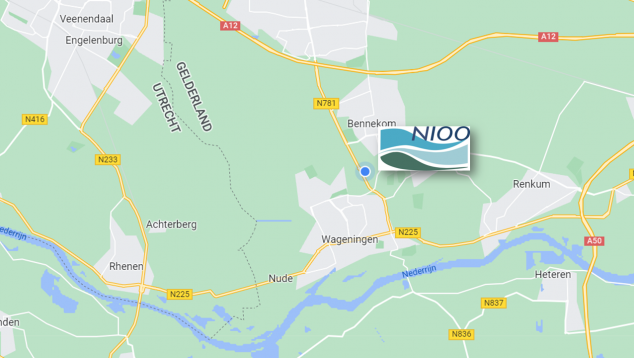 Kaart met NIOO locatie
